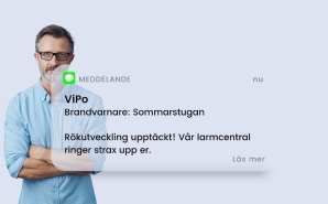 Brandkollen larmar vid rök- och kolmonoxidutveckling direkt till din mobil