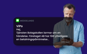 Bolagskollen larmar direkt till din mobil vid viktiga förändringar rörande ditt företag